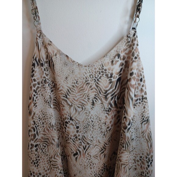 Torrid Sophie 2 Tank Top Animal Print Sheer Lightweight Adj Spaghetti Straps - Picture 8 of 8